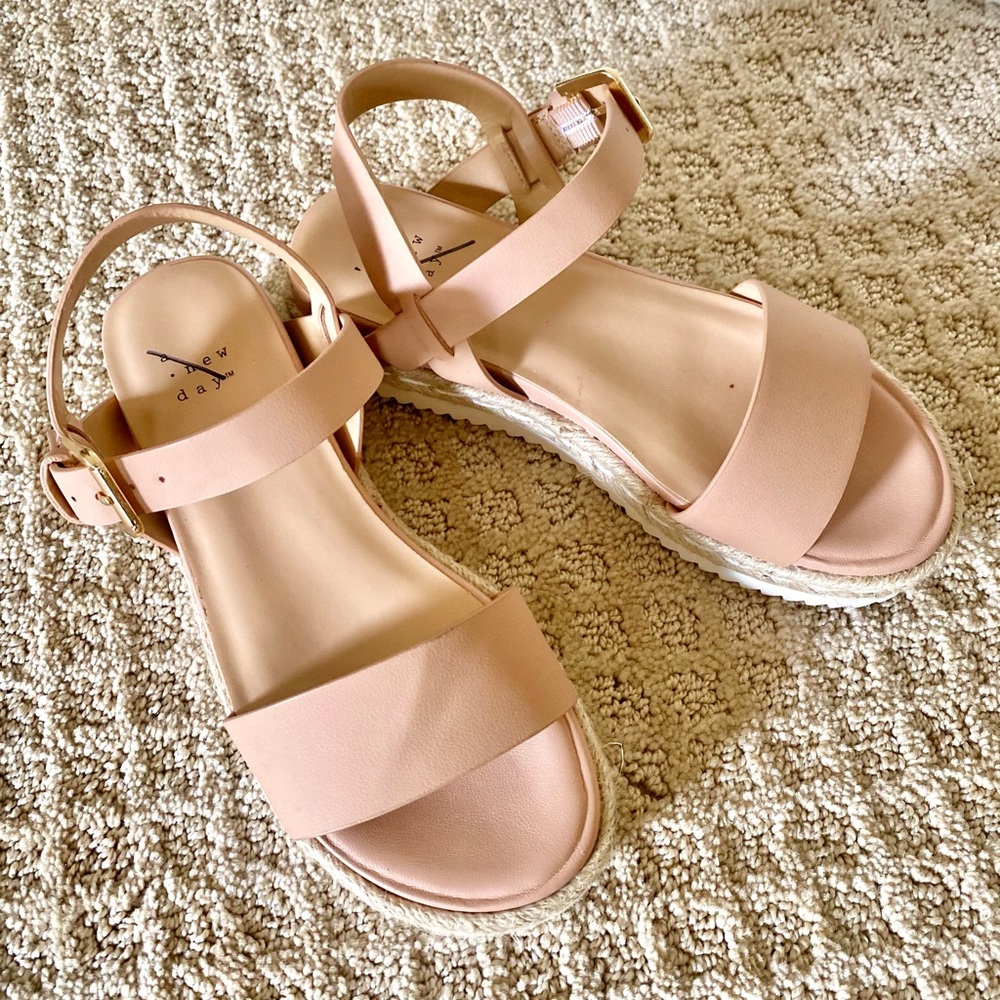 A New Day Blush Platform Espadrille Sandal